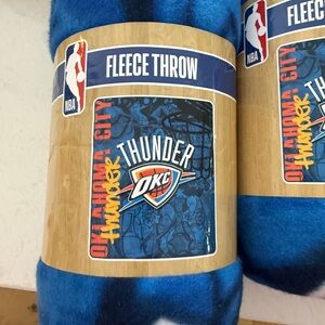 NBA Blue and White Fleece Throw